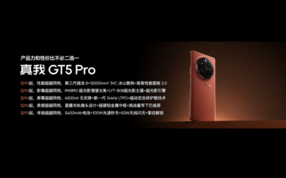 真我GT5 Pro正式发布，售价3298起，友商们慌不慌？
